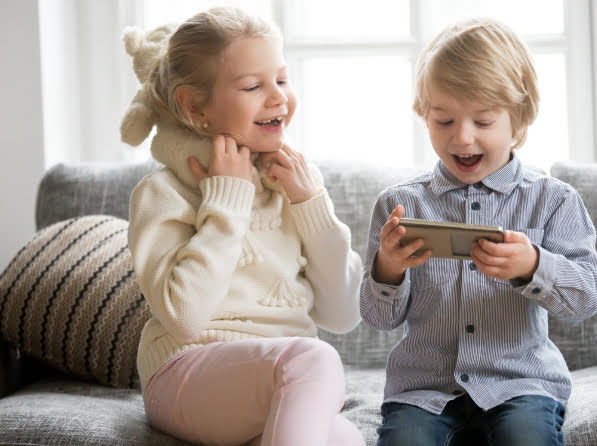Kids having fun learning