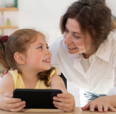 Parent and child learning together